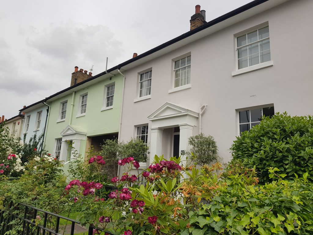 Can I invest my pension in property. London property street scene